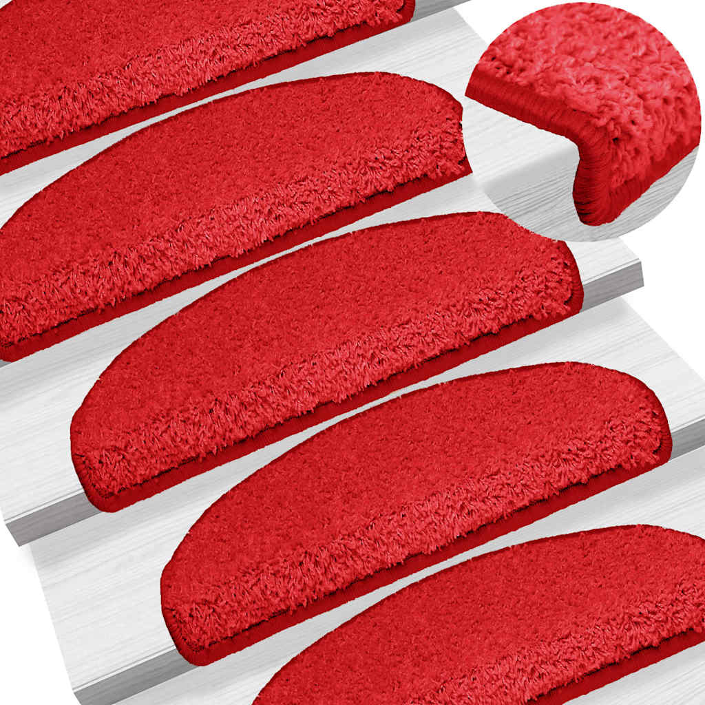 Vidaxx Stufenmatten 15 St. 65x21x4 cm rot halbrund groß