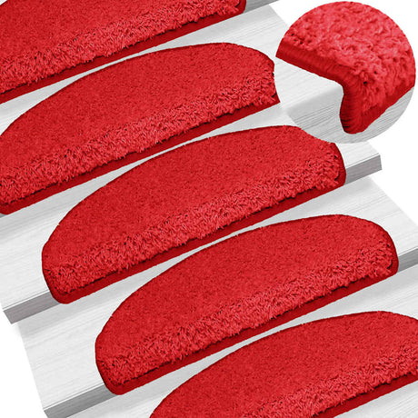 Vidaxx Stufenmatten 15 St. 65x21x4 cm rot halbrund groß