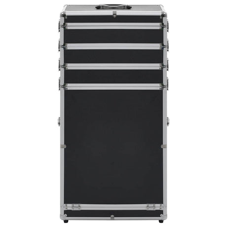 Vidaxl Make-up Trolley Aluminium Schwarz
