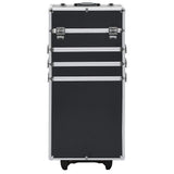 Vidaxl Make-up Trolley Aluminium Schwarz