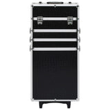 Vidaxl Makeup Trolley Aluminium schwarz mit Krokodilmuster