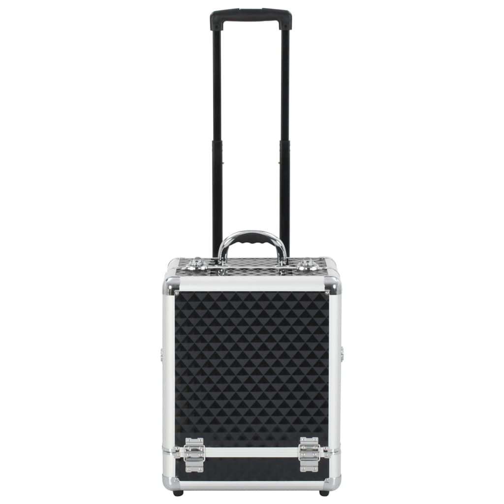Vidaxl-Make-up-Trolley 35x29x45 cm Aluminiumschwarz