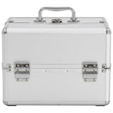 Vidaxl Make -up -Koffer 22x30x21 cm Aluminium Silber gefärbt