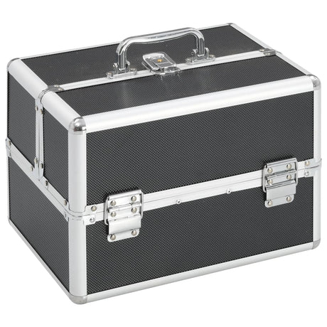 Vidaxx Schminkkoffer 22x30x21 cm Aluminium schwarz