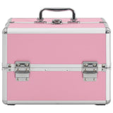 Vidaxl Make -up -Koffer 22x30x21 cm Aluminium Pink
