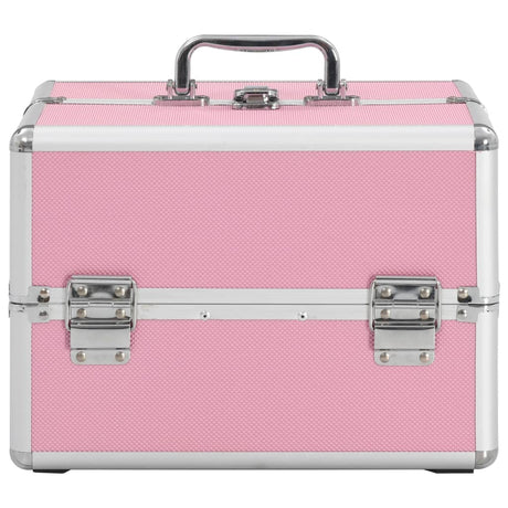 Vidaxl Make -up -Koffer 22x30x21 cm Aluminium Pink