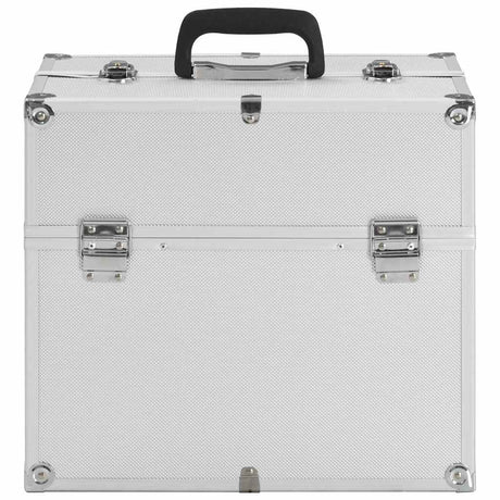 Vidaxl Make -up -Koffer 38x23x34 cm Aluminium Silber gefärbt