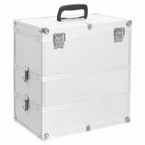 Vidaxl Make -up -Koffer 37x24x40 cm Aluminium Silber gefärbt