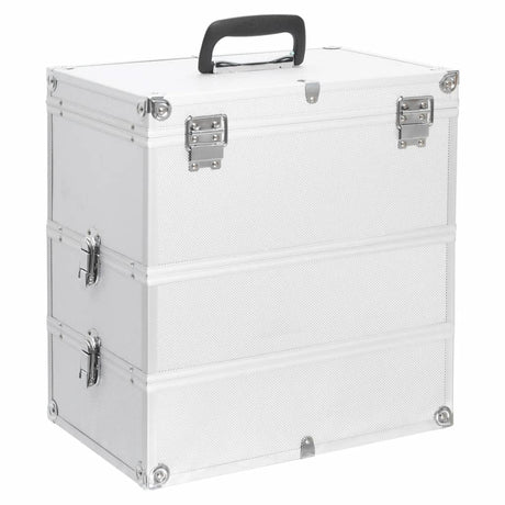 Vidaxl Make -up -Koffer 37x24x40 cm Aluminium Silber gefärbt