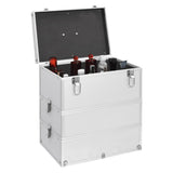 Vidaxl Make -up -Koffer 37x24x40 cm Aluminium Silber gefärbt