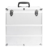 Vidaxl Make -up -Koffer 37x24x40 cm Aluminium Silber gefärbt