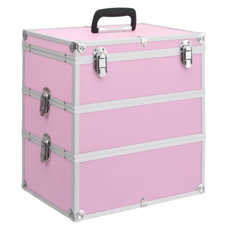 Vidaxl Make -up -Koffer 37x24x40 cm Aluminiumrosa