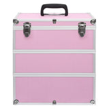 Vidaxl Make -up -Koffer 37x24x40 cm Aluminiumrosa