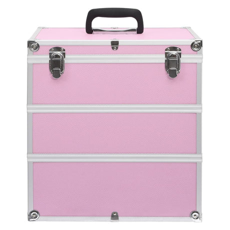 Vidaxl Make -up -Koffer 37x24x40 cm Aluminiumrosa