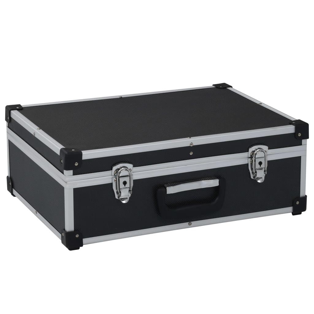 Vidaxl Tool Case 46x33x16 cm Aluminiumschwarz