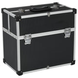 VIDAXL -Werkzeugfall 38x22.5x34 cm Aluminium Schwarz