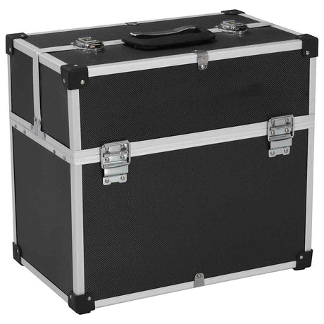 VIDAXL -Werkzeugfall 38x22.5x34 cm Aluminium Schwarz