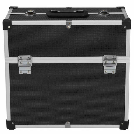 VIDAXL -Werkzeugfall 38x22.5x34 cm Aluminium Schwarz