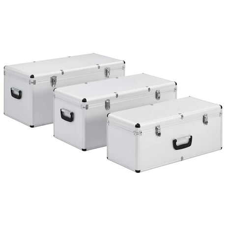 VIDAXL -Speicher Bockets 3 St Aluminium Silberfarbe