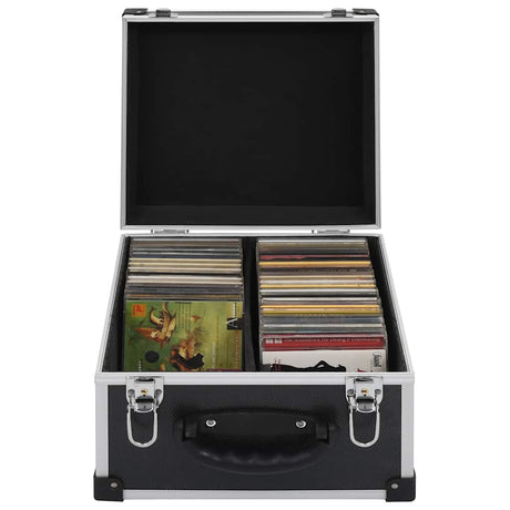 Vidaxl CD -Koffer für 40 CDs Aluminium ABS Schwarz