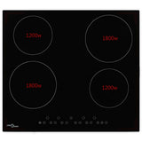 Vidaxl -Keramik -Kochfeld mit 4 Kochzonen Touch Control 6000 W