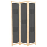 Vidaxl kamerscherm met 3 panelen 120x170x4 cm stof grijs