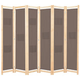 Vidaxl kamerscherm met 6 panelen 240x170x4 cm stof bruin