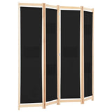 Vidaxl kamerscherm met 4 panelen 160x170x4 cm stof zwart