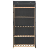 Vidaxl kledingkast 79x40x170 cm stof grijs