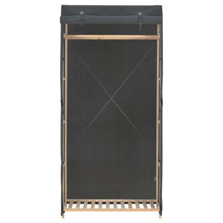 Vidaxl kledingkast 79x40x170 cm stof grijs