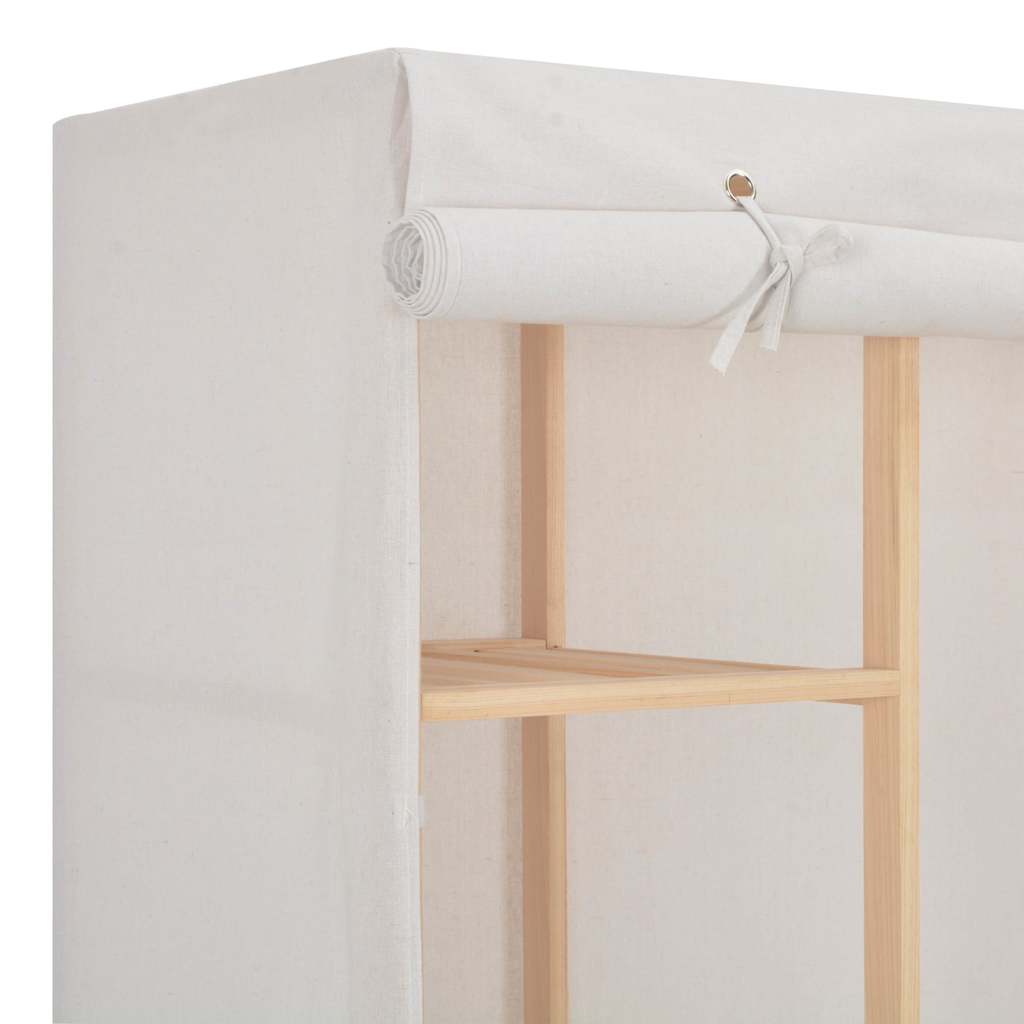 Vidaxl kledingkast 135x40x170 cm stof wit