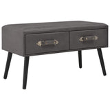 Vidaxl salontafel 80x40x46 cm kunstleer grijs
