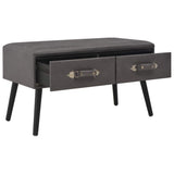 Vidaxl salontafel 80x40x46 cm kunstleer grijs