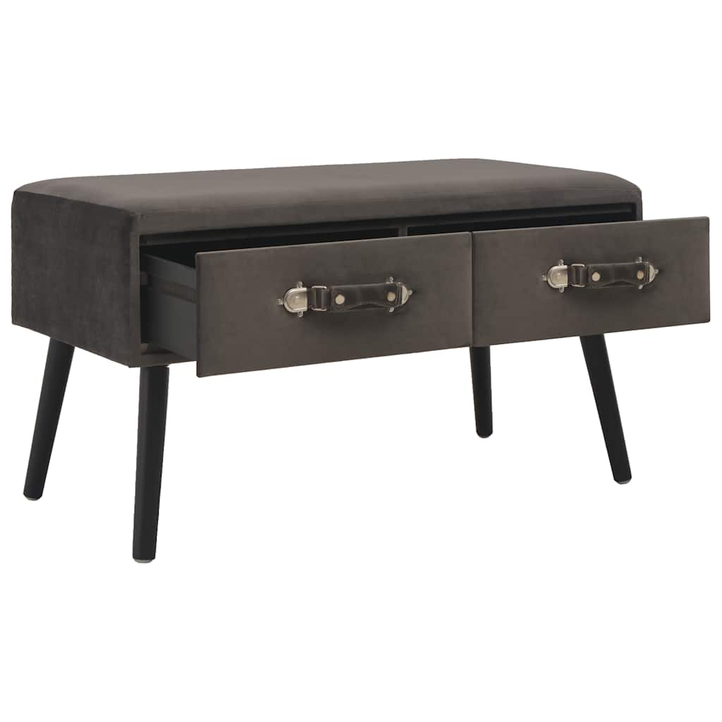 Vidaxl salontafel 80x40x46 cm fluweel grijs