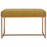 Vidaxl bankje 80 cm fluweel mosterdkleurig