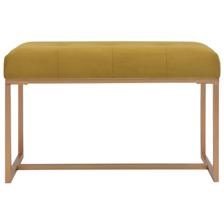 Vidaxl bankje 80 cm fluweel mosterdkleurig
