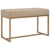 Vidaxl bankje 80 cm fluweel beige