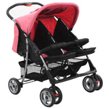 Vidaxl Twin Children aus Stahlrosa und Schwarz