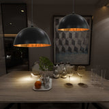 VidaXL Deckenlampen 2 Stück halbrund E27 50 cm Schwarz und Gold