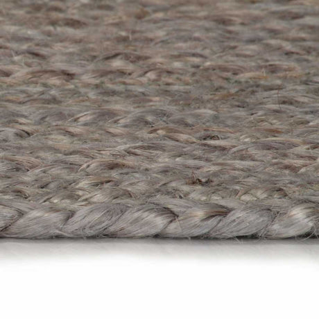Vidaxl Teppich handgefertigt um 150 cm Jute Grau