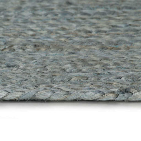 Vidaxl Teppich handgefertigt um 90 cm Jute Olivengrün