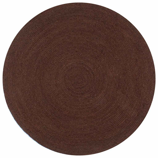 Vidaxl Teppich handgefertigt um 150 cm Jute Braun