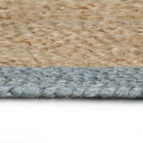 Vidaxl Teppich handgefertigt mit Olivengrenze 90 cm Jute