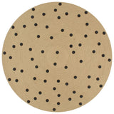 Vidaxl-Teppich handgefertigt mit Polkadot-Print 120 cm Jute
