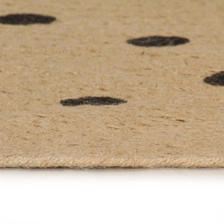 Vidaxl-Teppich handgefertigt mit Polkadot-Print 120 cm Jute