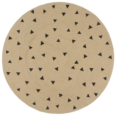 VidaXL-Teppich handgefertigt mit Dreiecksdruck 120 cm Jute
