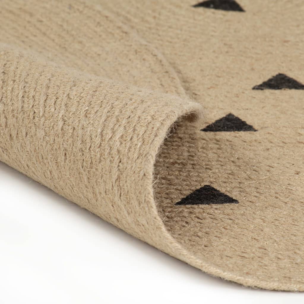 VidaXL-Teppich handgefertigt mit Dreiecksdruck 120 cm Jute