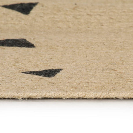 VidaXL-Teppich handgefertigt mit Dreiecksdruck 120 cm Jute