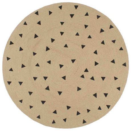 VidaXL-Teppich handgefertigt mit Dreiecksdruck 150 cm Jute