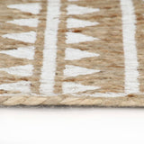 VidaXL-Teppich handgefertigt mit weißem Aufdruck 150 cm Jute